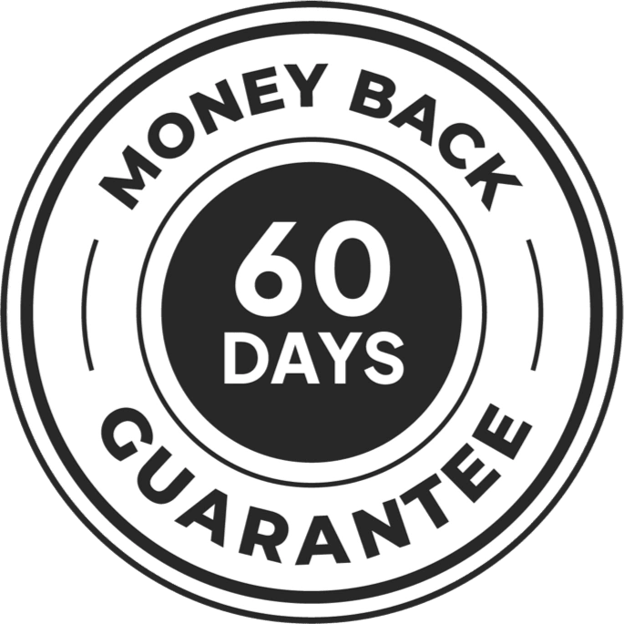 Money-back guarantee badge graphic